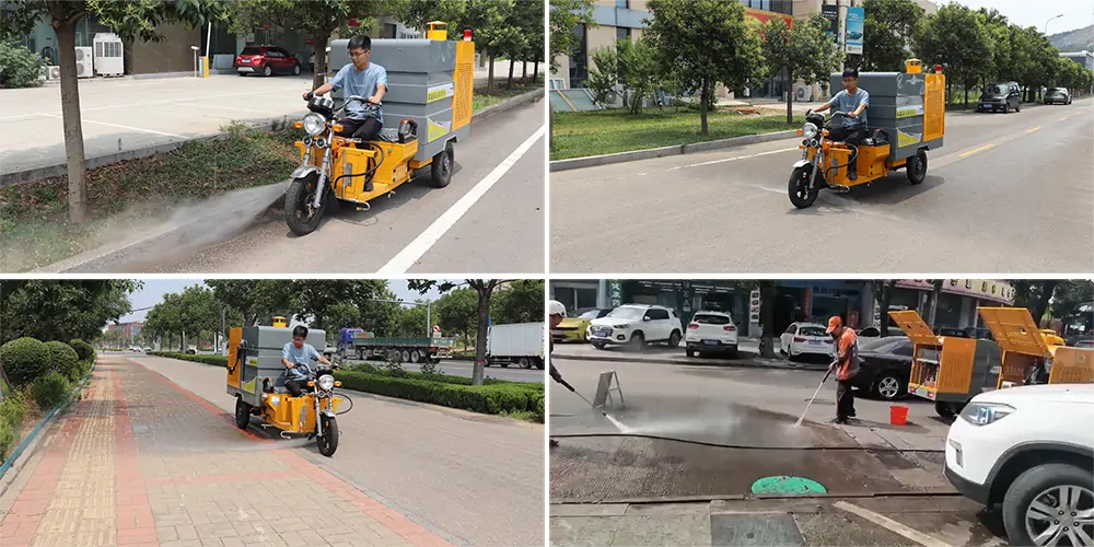 三輪高壓高溫清洗車_小區(qū)高壓高溫清洗車_物業(yè)小型高壓高溫沖洗車_園區(qū)高壓高溫清洗車